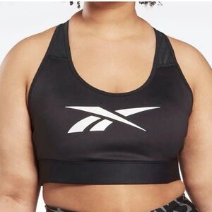 NWT Reebok Lux Vector Racer Sports Bra, Medium Impact Sport, Recycled Collection